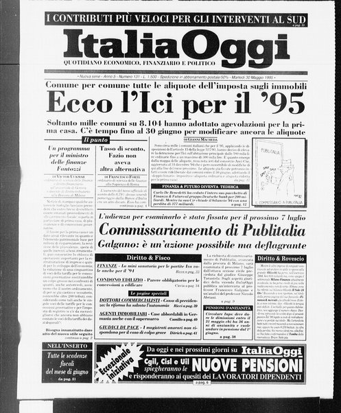 Italia oggi : quotidiano di economia finanza e politica